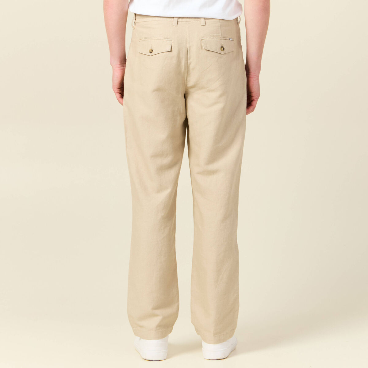 Pantalon chino straight beige homme