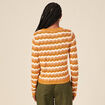 Pull ajouré éco-responsable rouge foncé femme