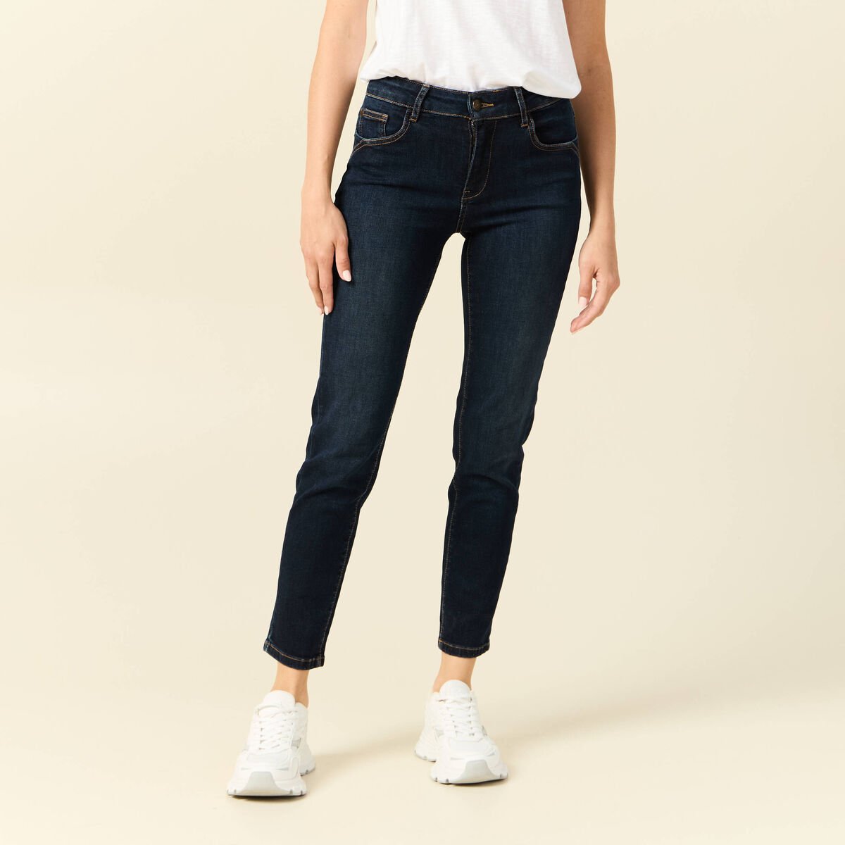 Jeans Vanessa - slim 7/8ème denim brut femme