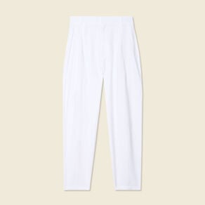pantalon slouchy taille haute blanc femme Pantalon slouchy taille haute blanc femme