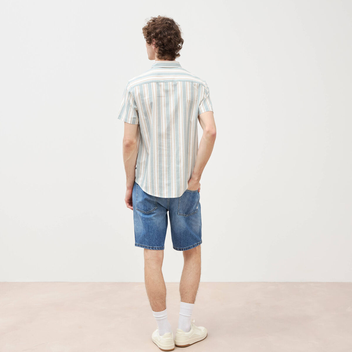 Chemise manches courtes vert clair homme