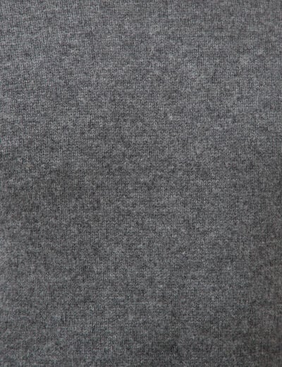 Pull droit col rond manches longues gris fonc&eacute; homme