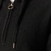 Pull &agrave; capuche zipp&eacute; noir femme
