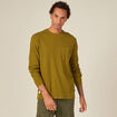 T-shirt manches longues vert olive homme