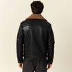 Blouson aviateur simili cuir noir homme