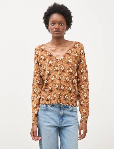 Gilet &agrave; manches longues bordeaux femme
