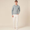 Pull à capuche bleu gris homme