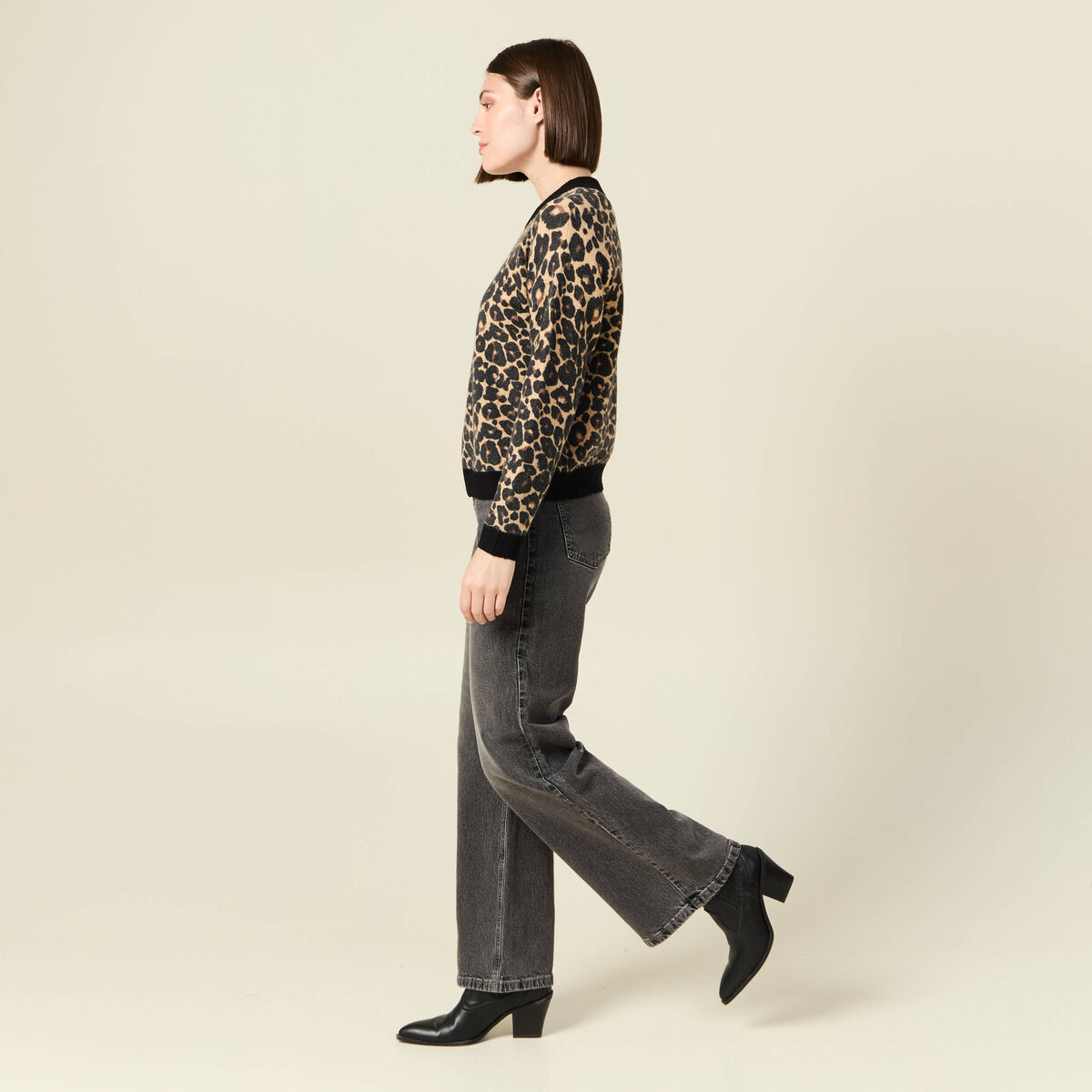 Gilet zippé éco-responsable noir femme