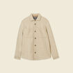Surchemise boutonn&eacute;e beige homme