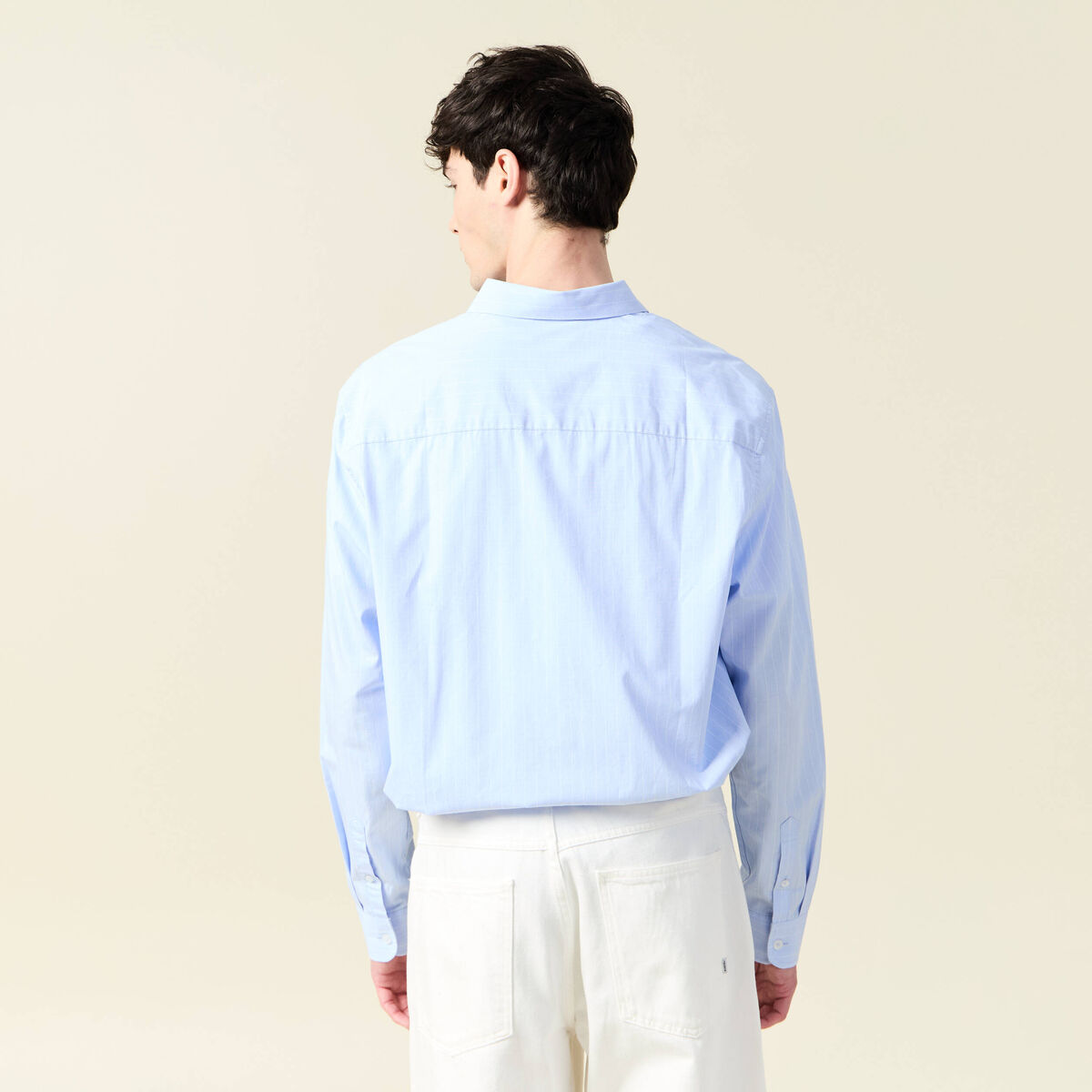 Chemise manches longues bleu ciel homme