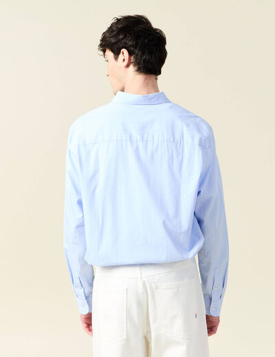 Chemise manches longues bleu ciel homme