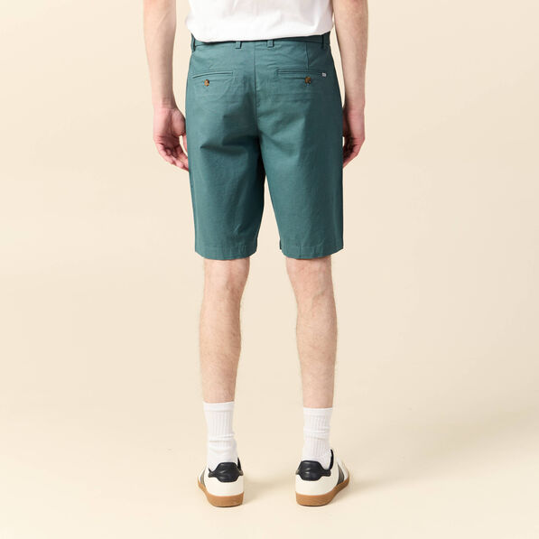 bermuda droit eco responsable vert fonce homme Bermuda droit éco-responsable vert foncé homme