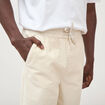 Pantalon large en velours ecru homme