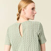 T-shirt manches courtes vert olive femme