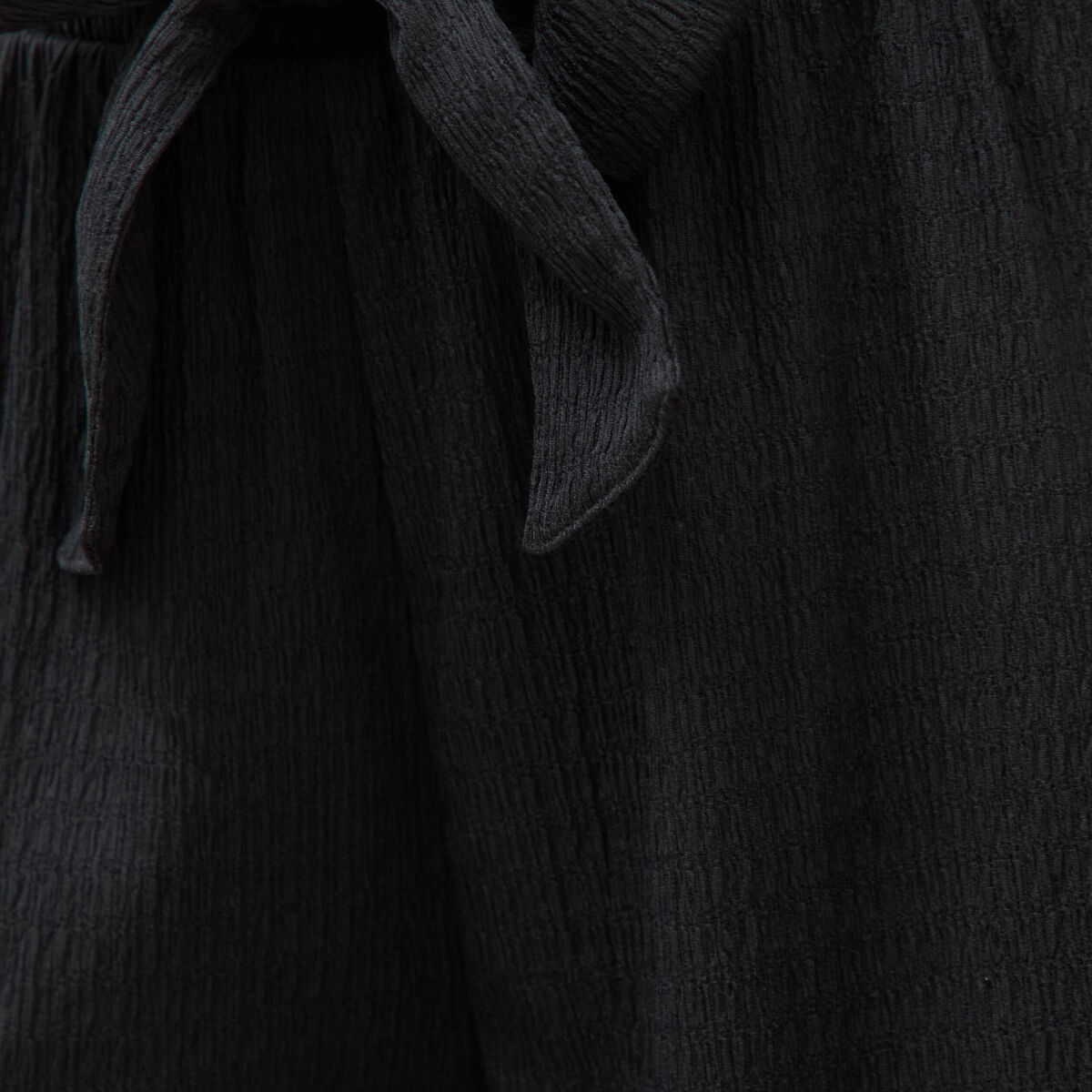 Pantalon loose avec ceinture noir femme