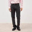 Jeans large longueur 34 en coton denim noir homme