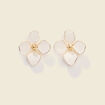 Boucles d'oreilles creme femme