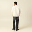 Surchemise droite longue col am&eacute;ricain ecru homme
