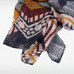 Foulard motif fantaisie bordeaux femme