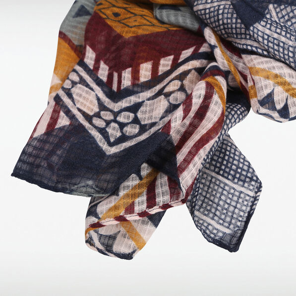 foulard motif fantaisie bordeaux femme Foulard motif fantaisie bordeaux femme