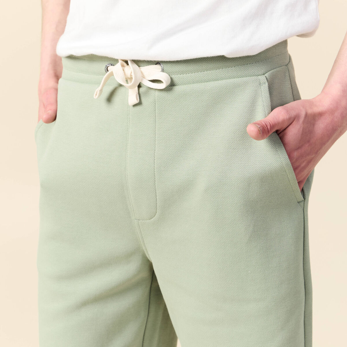 Short éco-responsable vert olive homme