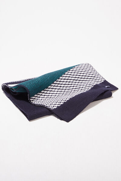 Écharpe tricotée bleu marine homme
