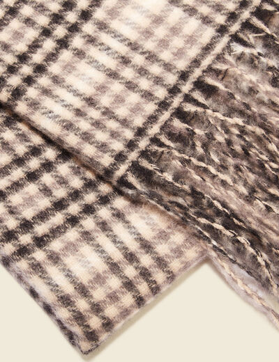 Écharpe à franges gris foncé homme