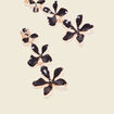 Boucles d'oreilles pendantes noir femme
