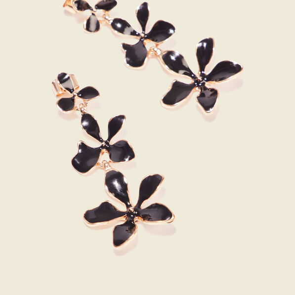 boucles doreilles pendantes noir femme Boucles d'oreilles pendantes noir femme