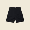 Bermuda droit taille haute noir femme