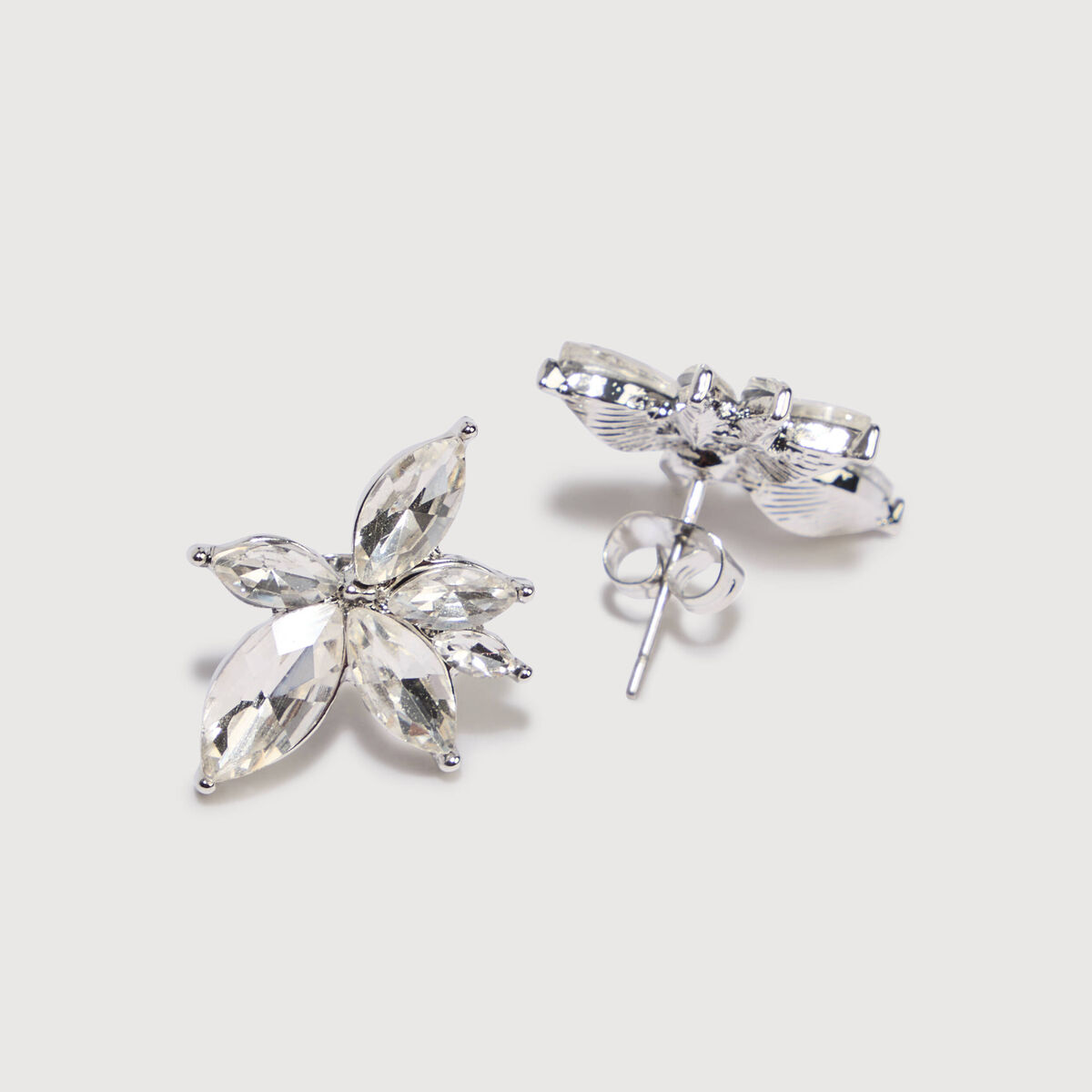 Lot de 2 paires de boucles d'oreilles couleur argent femme