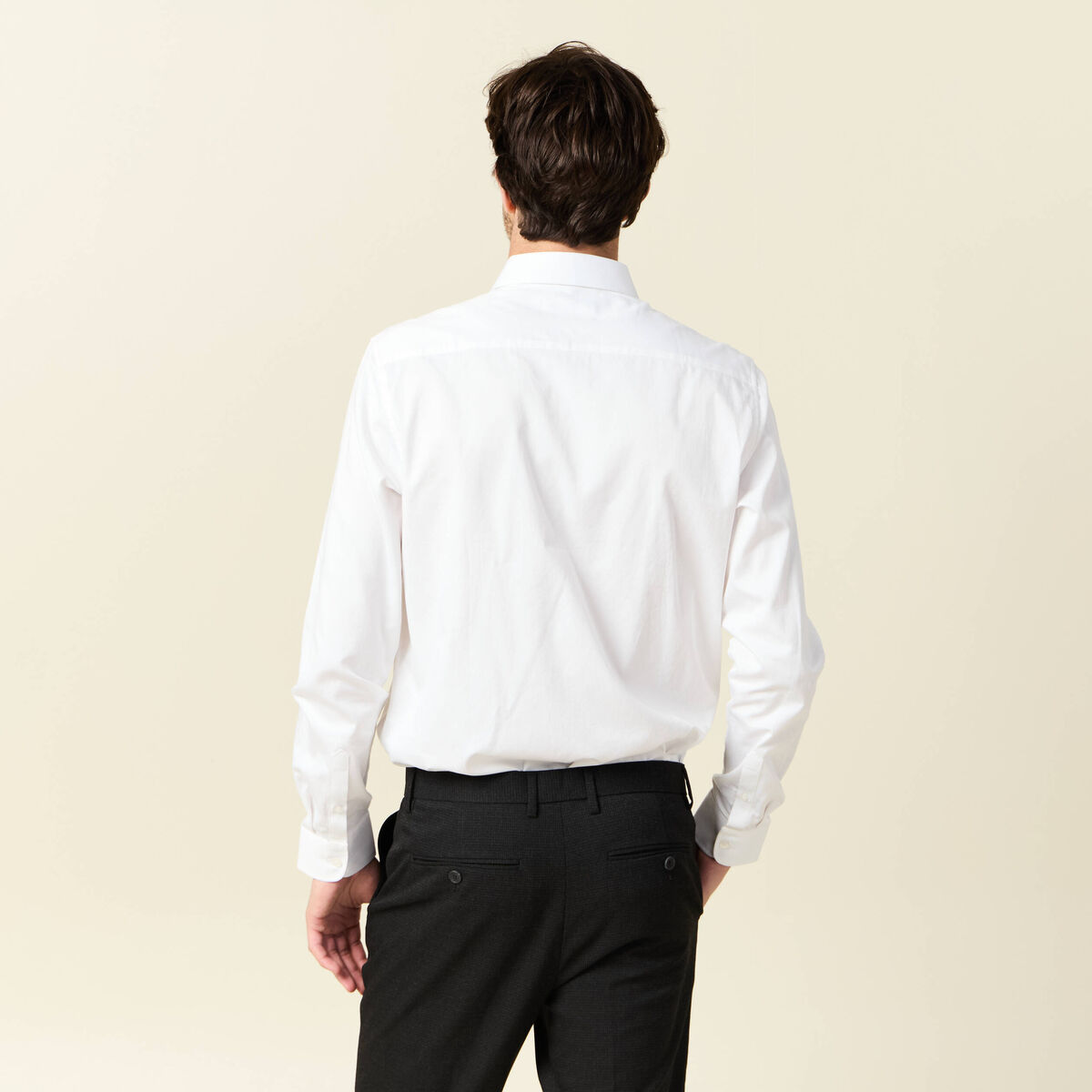 Chemise manches longues blanc homme