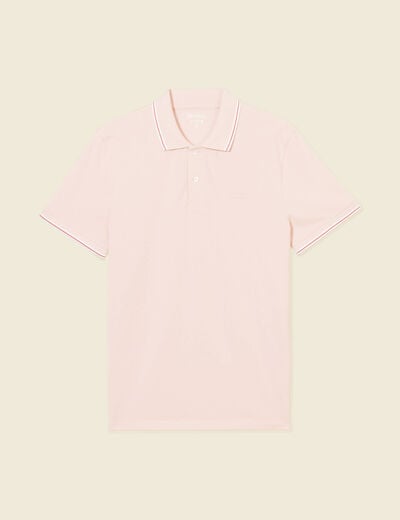 Polo éco-responsable rose clair homme
