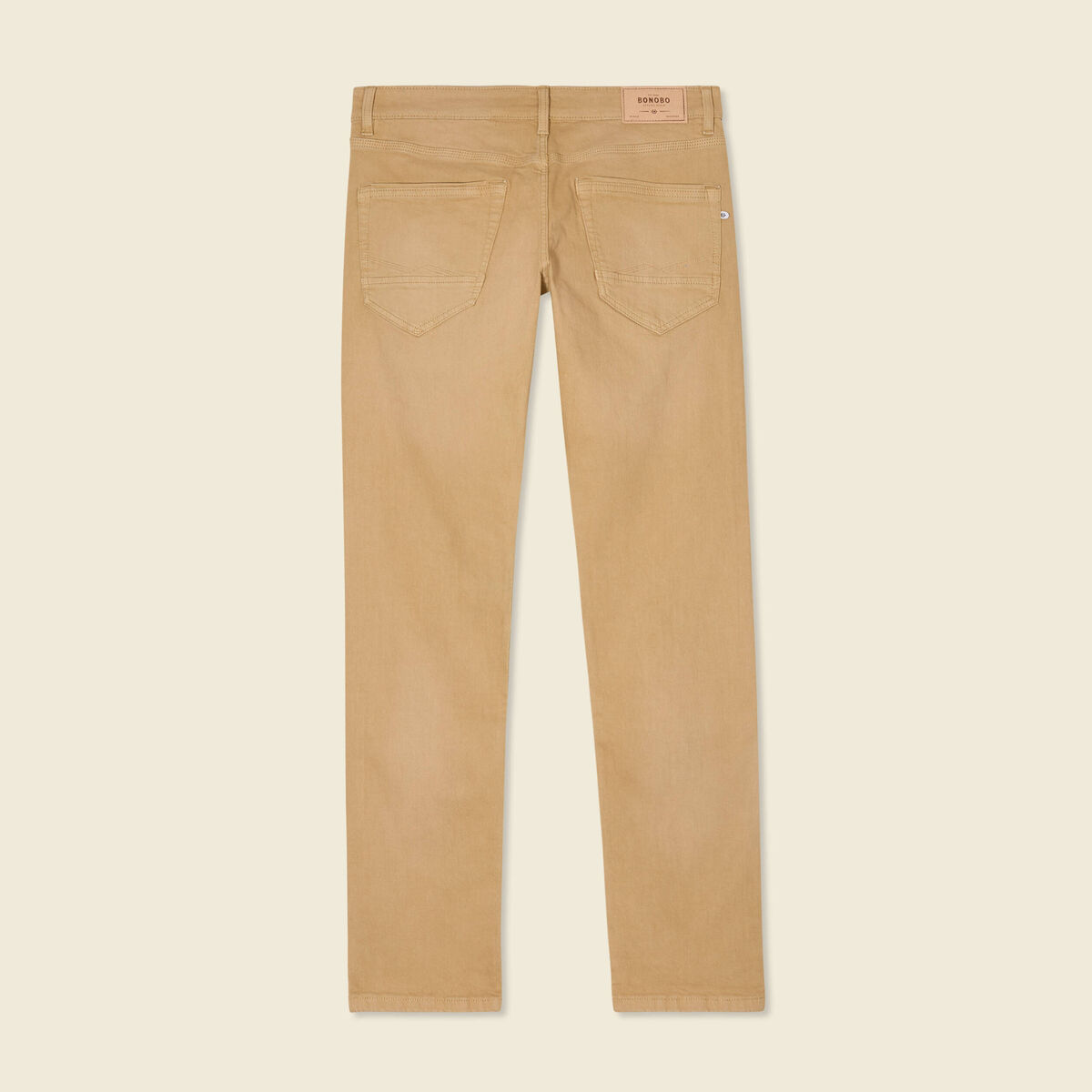 Jeans éco-responsable straight denim beige homme