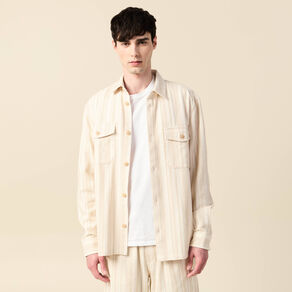 Surchemise manches longues ecru homme