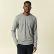 T-shirt en coton manches longues gris homme