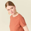 T-shirt manches courtes orange femme