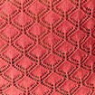 Pull manches courtes ajour&eacute; rouge femme