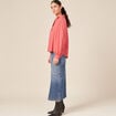 Blouse manches longues terracotta femme