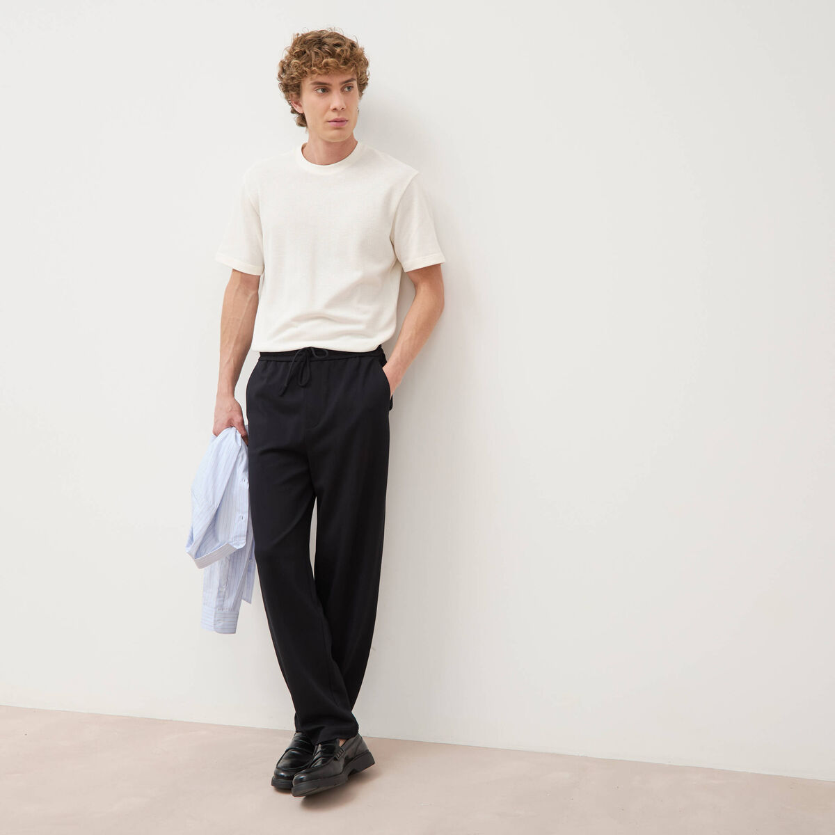 Pantalon large longueur 32 noir homme