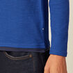 T-shirt manches longues bleu electrique homme