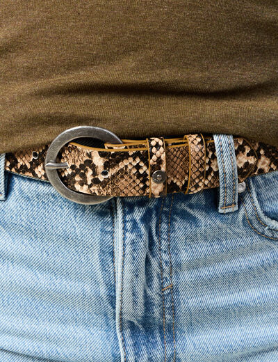 Ceinture fine multicolore femme