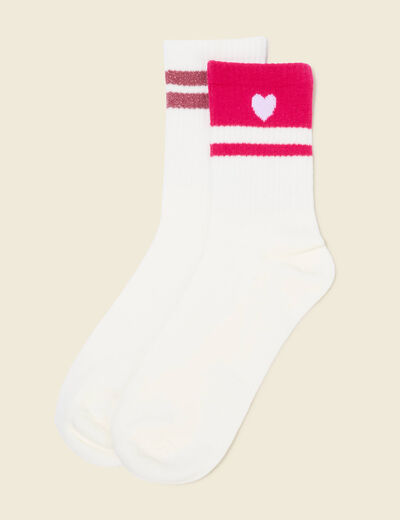 Lot de 2 paires de chaussettes rose femme