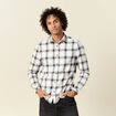 Chemise manches longues bleu marine homme