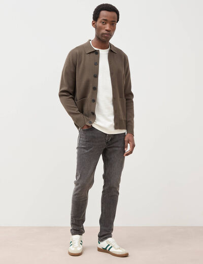Jeans skinny tapered denim snow noir homme