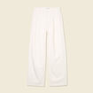 Jeans large à pinces denim blanc femme