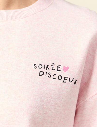Sweat Atelier Beguin x Bonobo rose poudr&eacute;e femme