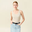 Débardeur sans manches beige femme