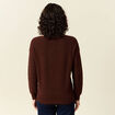 Pull manches longues marron femme