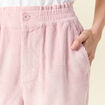 Tregging velours 7/8ème rose pastel femme